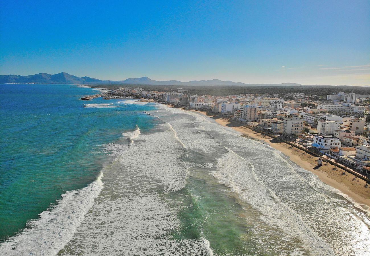 vista aerea de la playa de can picafort