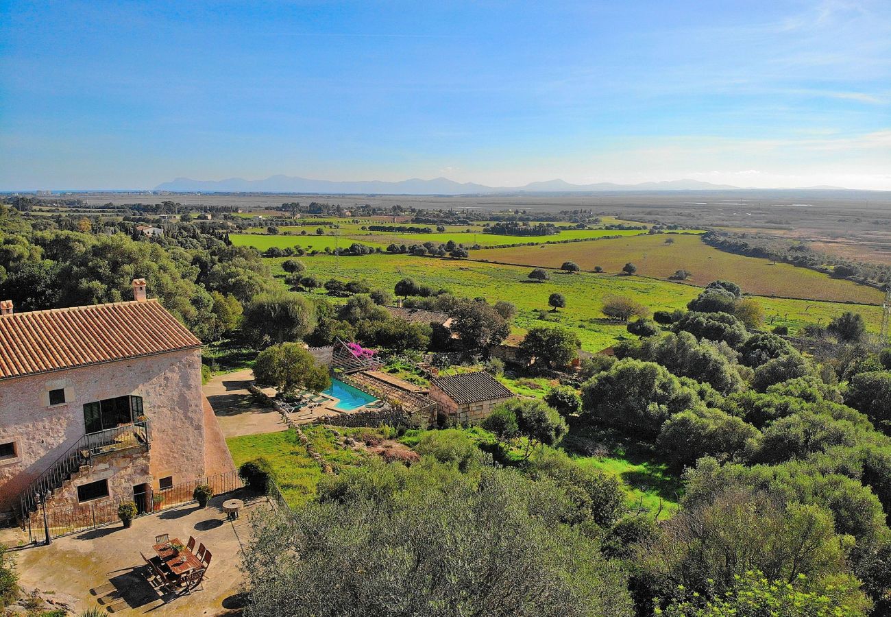 Foto aerea de la zona donde esta la villa de Alcudia
